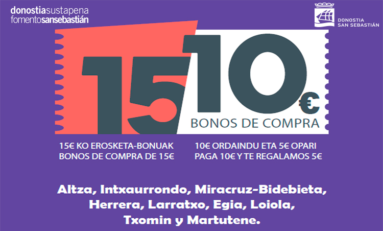 san sebastian shops donostia nuestros comercios ayudas laguntzak BONOS DISTRITO ESTE comercio local ayuntamiento donostia 2025
